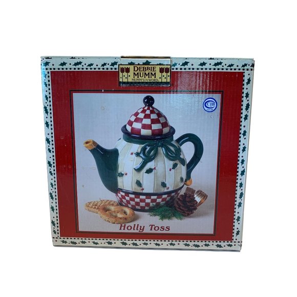 Debbie Mumm Mini Teapot Holly Toss Sakura Collector Series - Picture 9 of 12